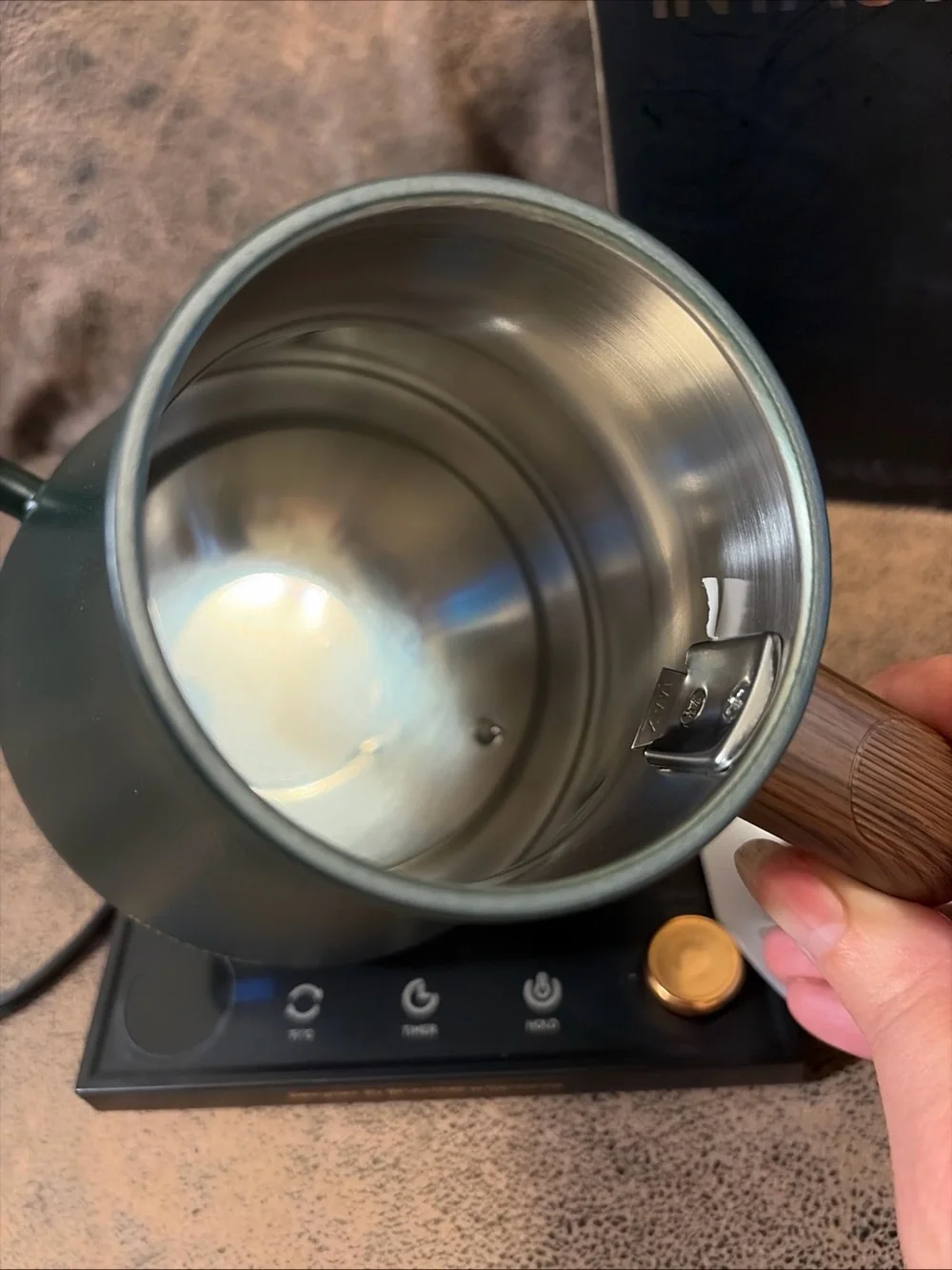 INTASTING Gooseneck Electric Kettle ±1°F Temp Ctrl 0.9L Hunter Green
